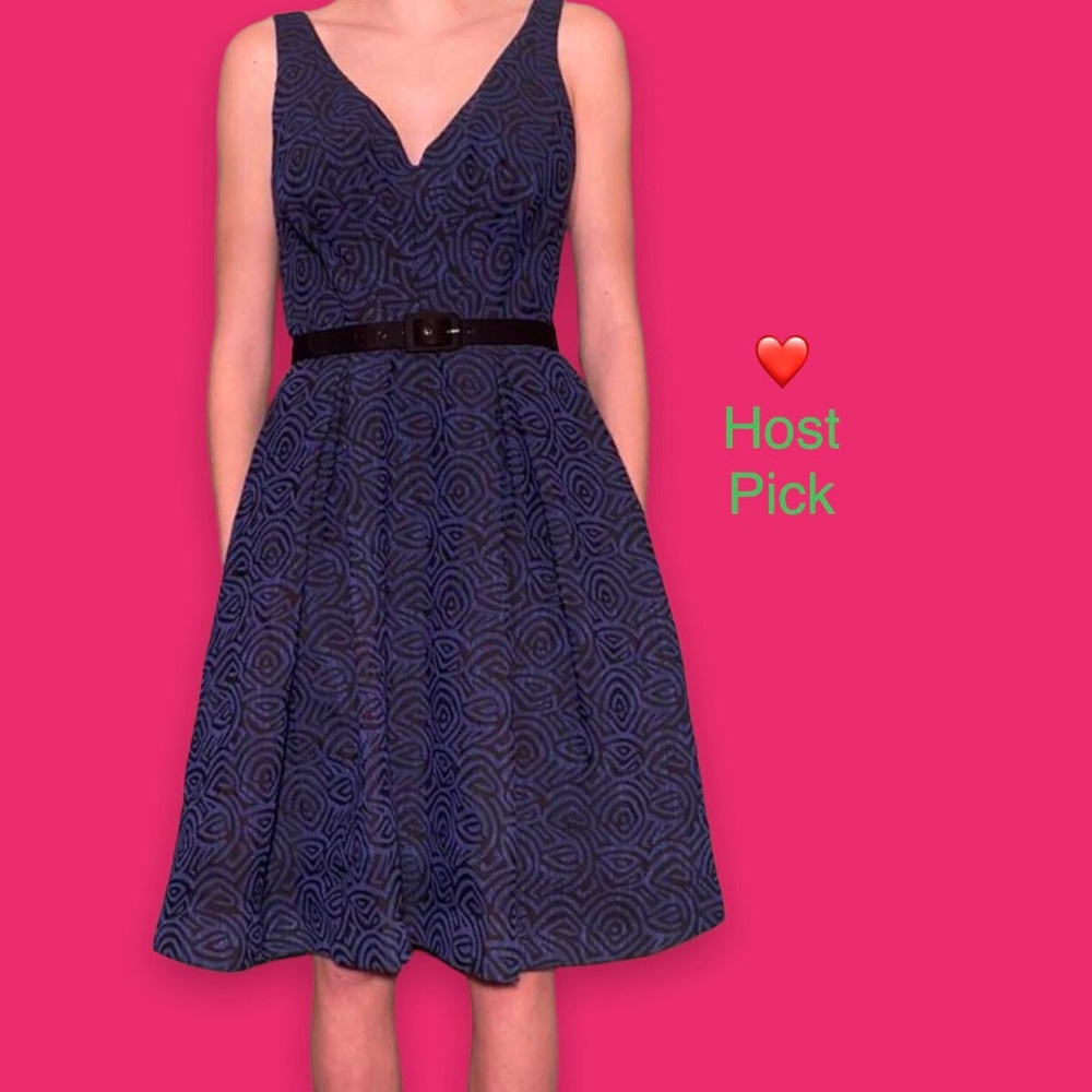 Eva Franco dress for Homecoming/Prom/Party/Cocktail. Blue-black tapestry